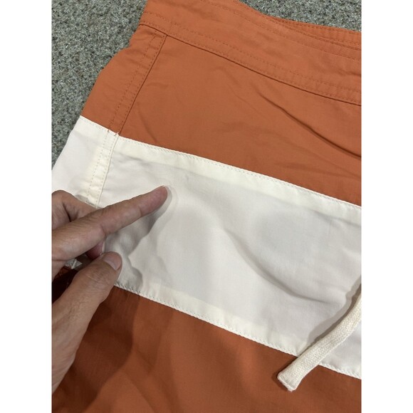 Saturdays New York City Ennis Boardshort Size 33 Orange Ivory Swim Shorts - Picture 15 of 15